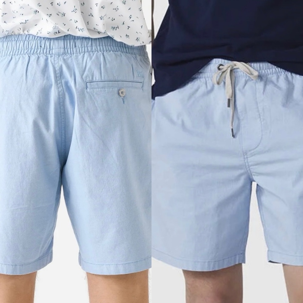 Rodd And Gunn Cathedral Cove Resort Shorts 7” Drawstring Light Blue XS